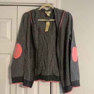 Peck & Peck 100% cashmere zip up sweater. Size L. NWT